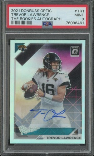 2021 Panini Donruss Optic TREVOR LAWRENCE RC Auto The Rookies Holo /99 PSA 9 FO1
