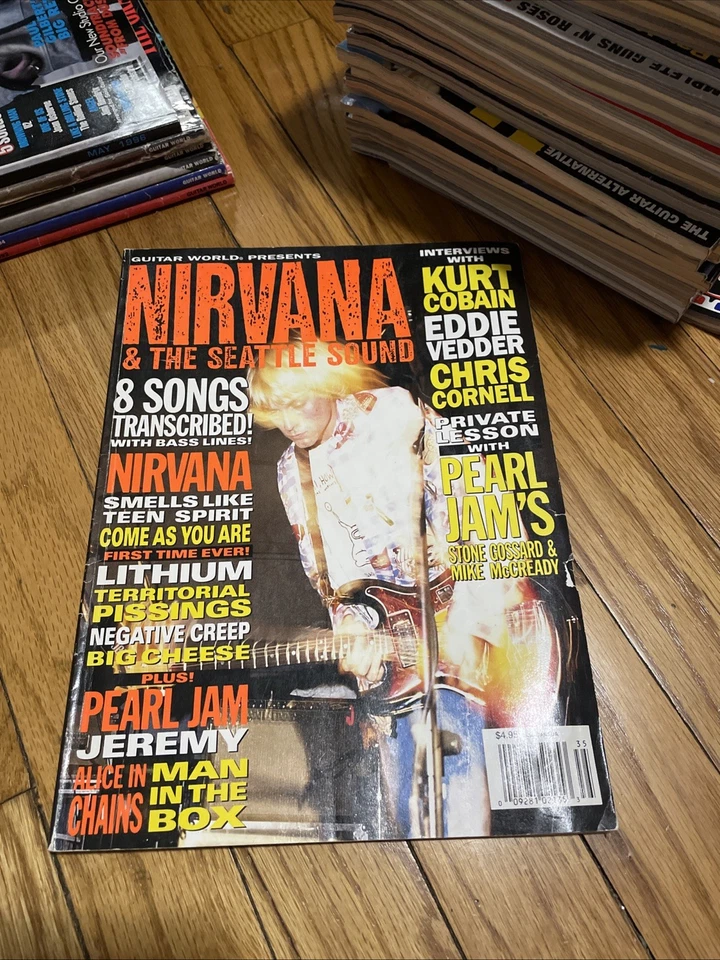 Guitar World Presents NIRVANA & Seattle Sound 1993 Kurt Cobain Eddie Vedder 90s Foto 2 de 4