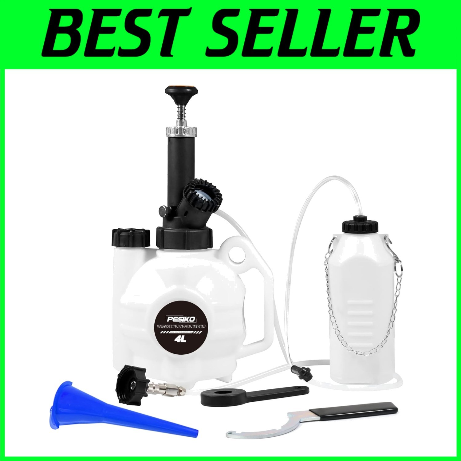 Single Person Brake Bleeder Kit with 4L Reservoir for Easy Auto Maintenance