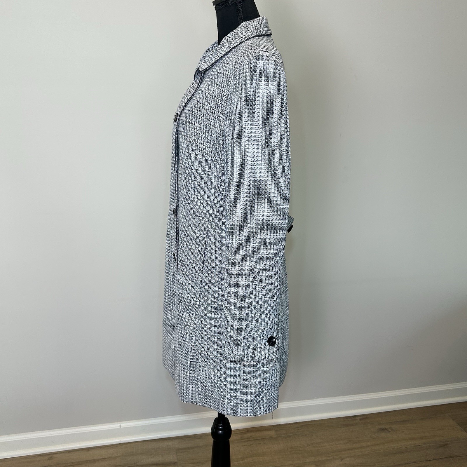 Pendleton Tweed Button Up Collared Coat Womens 14… - image 3