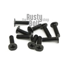 M2.5 x 9mm, Phillips Wafer Flat Head Screws, Black, Computer, Laptop, Machine,