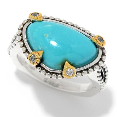 Natürlicher Royston Türkis Silber zweifarbig Boho Ring für Frauen Geschenk für sie Größe 7
