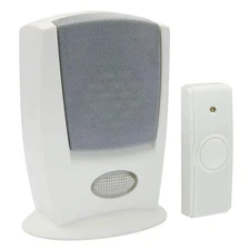 IQ America Wireless Battery-Powered Doorbell Chime with Visual Alert - 4 Note To