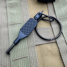 Black Law Enforcement Security Police Handcuff Key w/ Swivel Key Ring