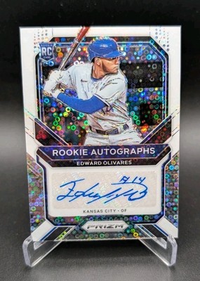 2021 Panini Prizm Edward Olivares #5/5 RC AUTO WHITE DONUT CIRCLES #RA-EO Royals