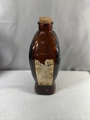 RARE Wheaton Fish Bottle With Tag For Grandma Wheaton s  Receipts Brandy Sauce
