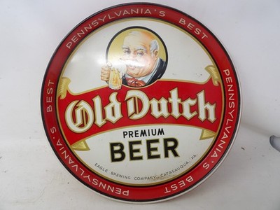 Old Dutch Premium Beer Tray Eagle Brewing Co. Catasauqua, PA. 12'' Serving Tray