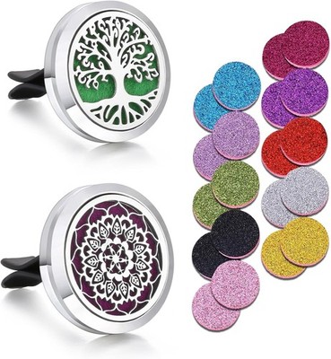2 PCS Auto Aromatherapie Ätherisches Öl Diffusor aus Edelstahl mit 20 N