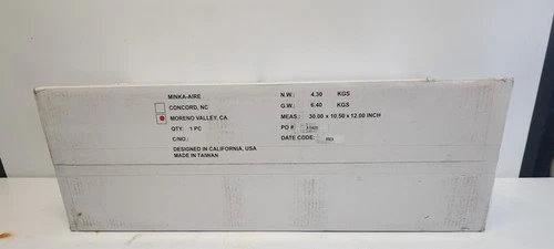 Minka Aire F786-CL Simple 3-Blade 44" Ceiling Finished in Coal w Coal Blades - Picture 3 of 4