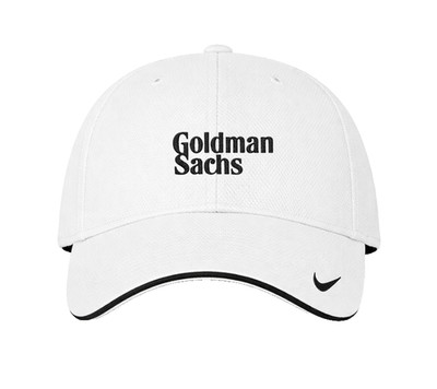 NWT 100% Authentic Goldman Sachs Investment Bank Finance Hat Cap White Rare Logo