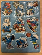 Vintage Puffy Smurf Sheet 
