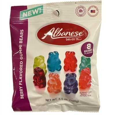 Albanese BERRY Flavored Gummi Bears 3.5 Oz Wild Cherry+Blackberry+Blueberry+MORE