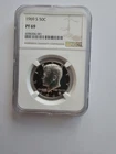 SILVER 1969 S PF69 KENNEDY HALF DOLLAR GRADED NGC 50C S MINT 40% AG COIN