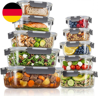 S Salient Glas-Frischhaltedosen Set,Meal Prep Boxen,GlasbehäLter Mit Deckel,SpüL