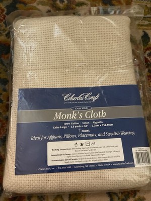 NEW Charles Craft Monk s Cloth afghan cross stitch stitch fabric 7ct 100% cotton