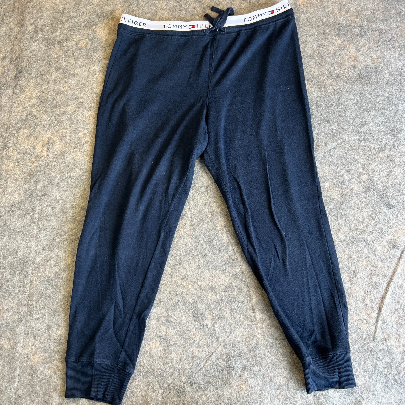 Tommy Hilfiger Mens XL Blue Jogger Pants Comfy Casual Yoga Workout with Drawstring