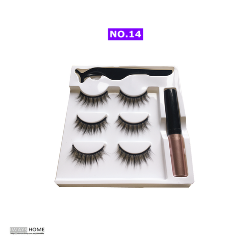 Natural Look Magnetic Eyelashes Reusable Makeup False Lashes Extensions Eyeliner - Picture 5 of 15