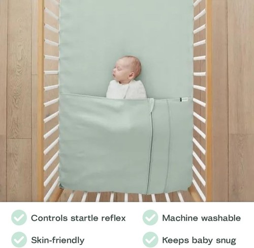 ergoPouch Cot Baby Tuck Sheet - Grey Marle - Picture 6 of 7