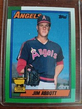 JIM ABBOTT ANGELS 1990 TOPPS BASEBALL CARD #675