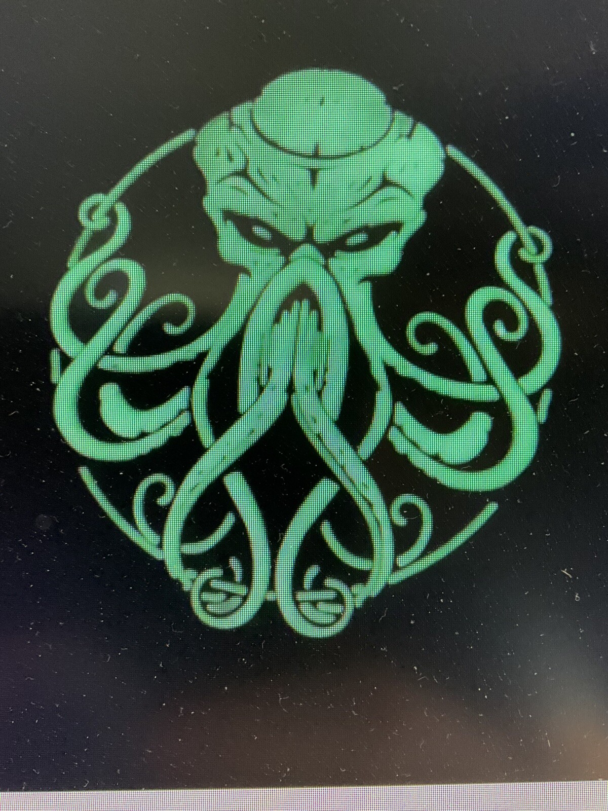 Kraken Octopus Large Cthulhu Glow-in-the-Dark PVC Rubber Tactical Morale Patch (HOOK-3D Design)