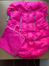 7A.M. Enfant Cygnet Baby Cover-Stroller Carrier Carseat Hot Pink/Tan Reversible