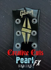 G Split Diamond Headstock Aged  Pearl Vinyl Decal sticker for guitar headstock