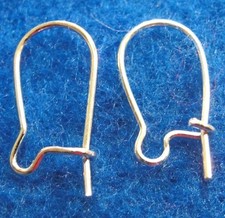 250Pcs. WHOLESALE Silver-Plated 15mm KIDNEY Earwires Earring Hooks Tibetan Q0687