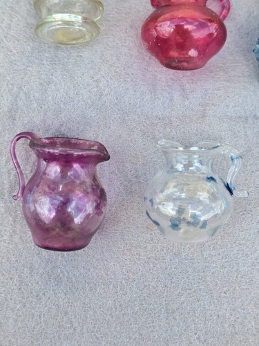 Antique German Hand Blown Glass PITCHERS Dollhouse Miniature Lot - Picture 4 of 9