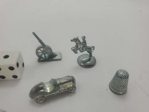 11 Piece Classic Monopoly Mover Lot Replacement Pieces Dog Shoe Car Hat Thimble - Picture 4 of 6
