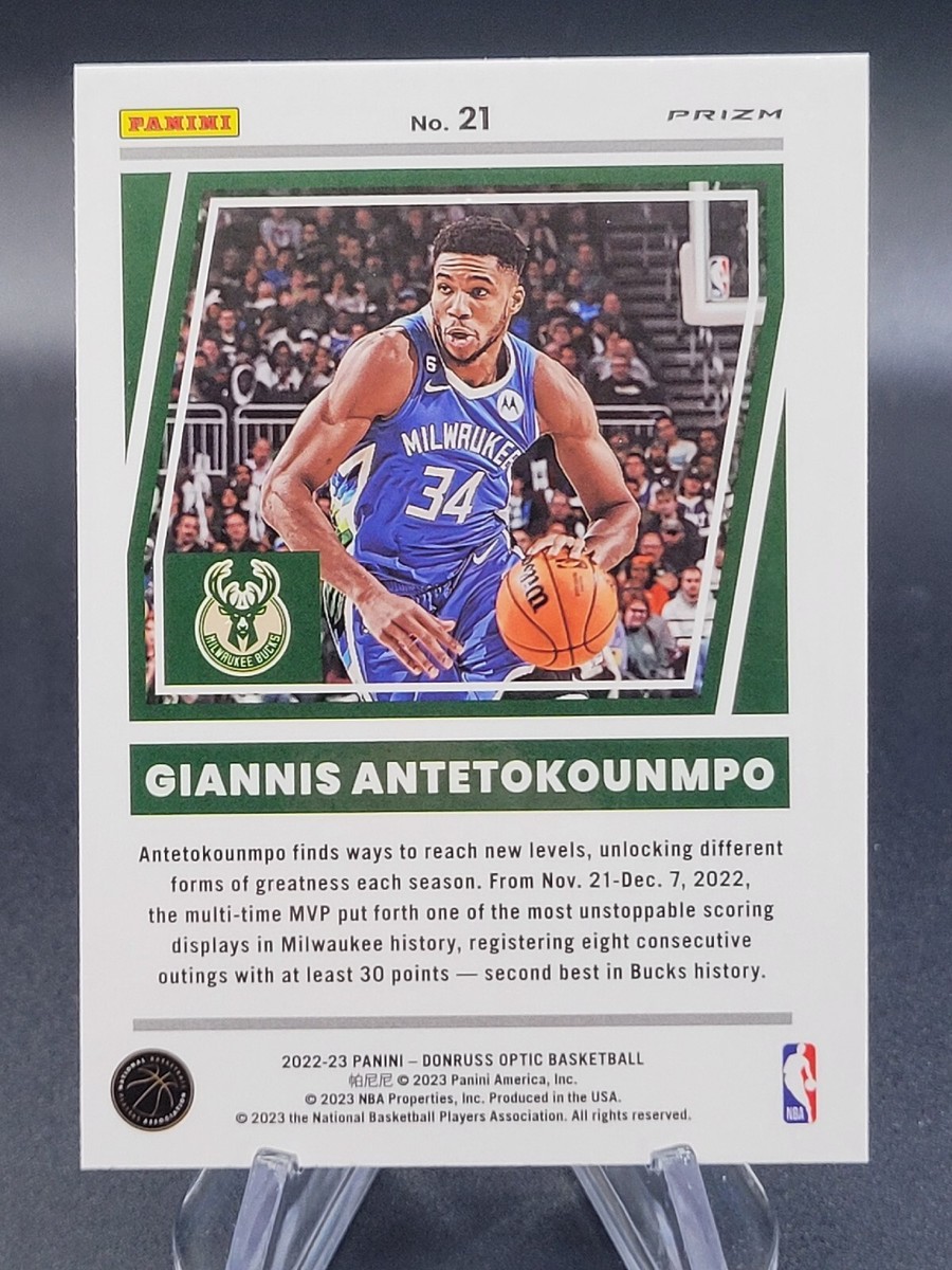 その他 Giannis Antetokounpo Silver Prizm Optic 2023-24 Donruss Optic Giannis Antetokounmpo Winner Stays Silver
