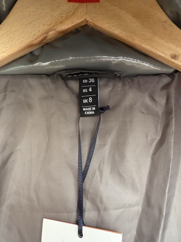 Ellesse Petulia Cropped Puffer Jacket Winter Grey Womens Relaxed Fit Size UK 8 - Picture 11 of 16