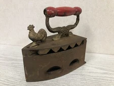 Y3836 IRON chicken decoration Showa retro laundry clothes Japan antique vintage