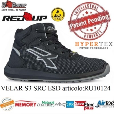 UPOWER ARBEITSSCHUHE SICHERHEITSSCHUHE VELAR S3 SRC ESD U-POWER RU10124 RED UP