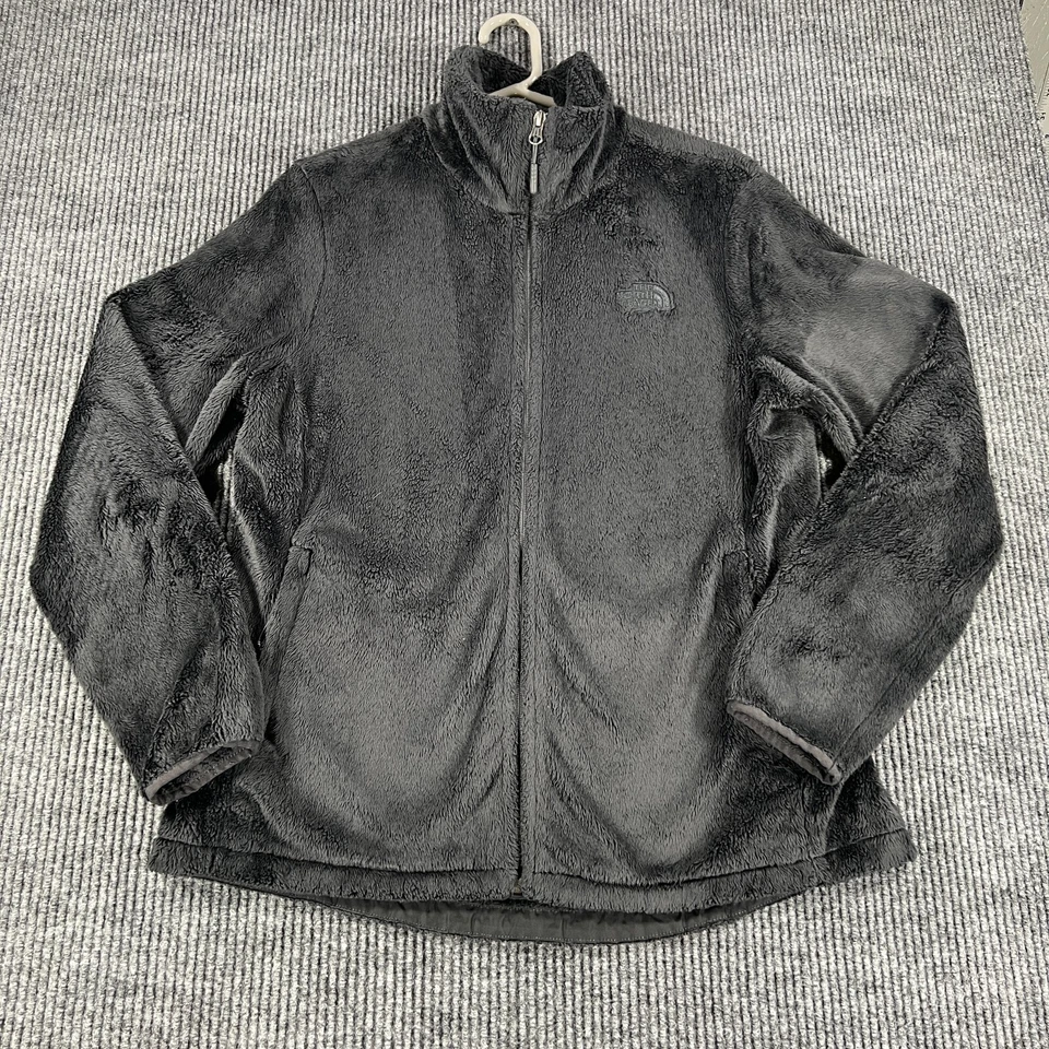 Chaqueta para mujer The North Face polar difusa grande negra manga larga cremallera completa simulada