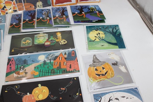 Lot of 62 Total Halloween Panoramic Pop Up Greeting Cards/Regular/Treat Bags NEW - Picture 9 of 17