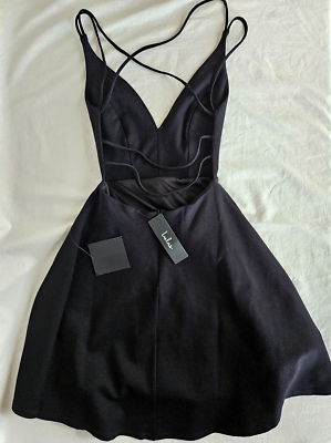NWT Women's LULUS Believe in Love Backless Skater Dress Black Size XXS |  eBay