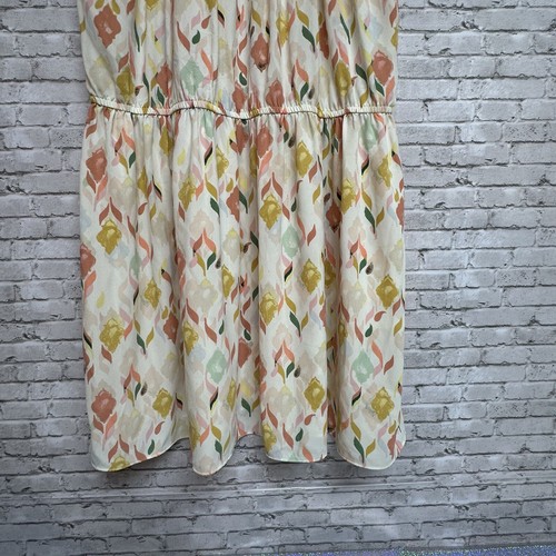 Lauren Conrad Women's Size XXL Floral Dress Pleat Neck Keyhole Tie in Back - Picture 5 of 13