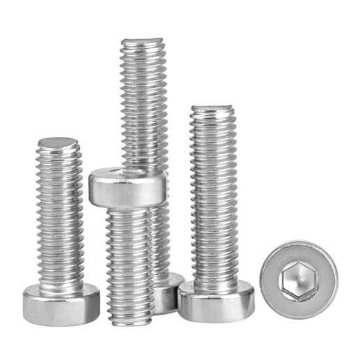 Tornillos de cabeza de tapa de enchufe A2 acero inoxidable cabeza delgada pernos Allen M2 M2.5 M3 M4 M5 - Imagen 2 de 6