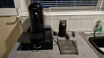Nespresso Vertuo Plus Pod Coffee Machine with milk frother- Piano