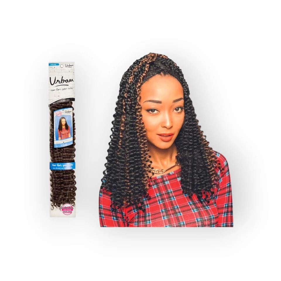 URBAN DECAY Urban Spring - Crochet Braids 100% Premium Syn Fibre 18", Flechthaar, Boho
