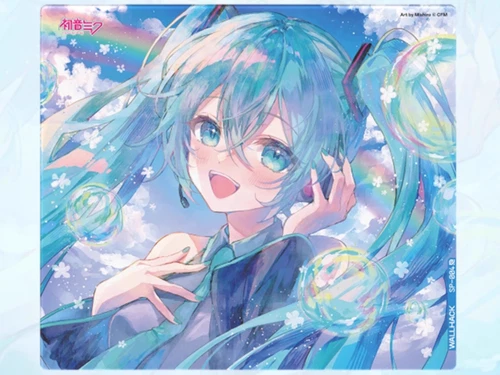 WALLHACK MIKU SP004 Tempered Glass Gaming Mouse Pad