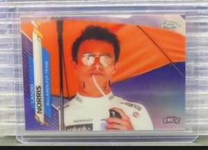 2020 TOPPS CHROME F1 #180 LANDO NORRIS RC PURPLE REFRACTOR MCLAREN ROOKIE #/399