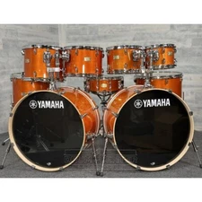 Yamaha Stage Custom Birch 9pc Drum Set (22" Double Bass) Honey Amber