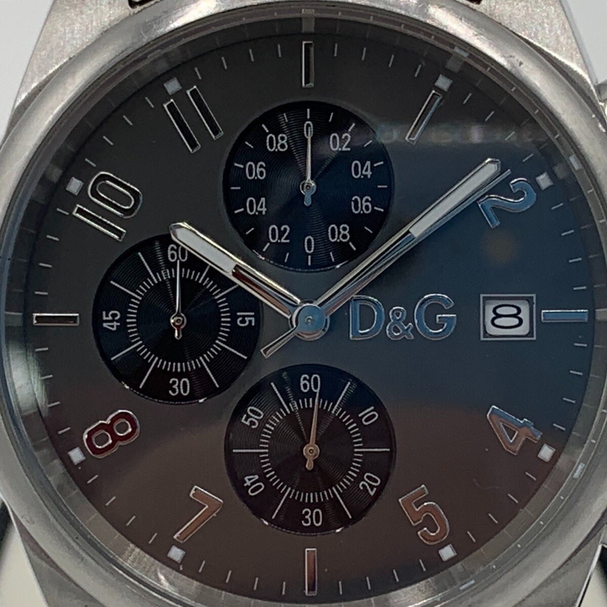 Dolce and Gabbana TIME Chronograph Quartz Date Gray Dial
