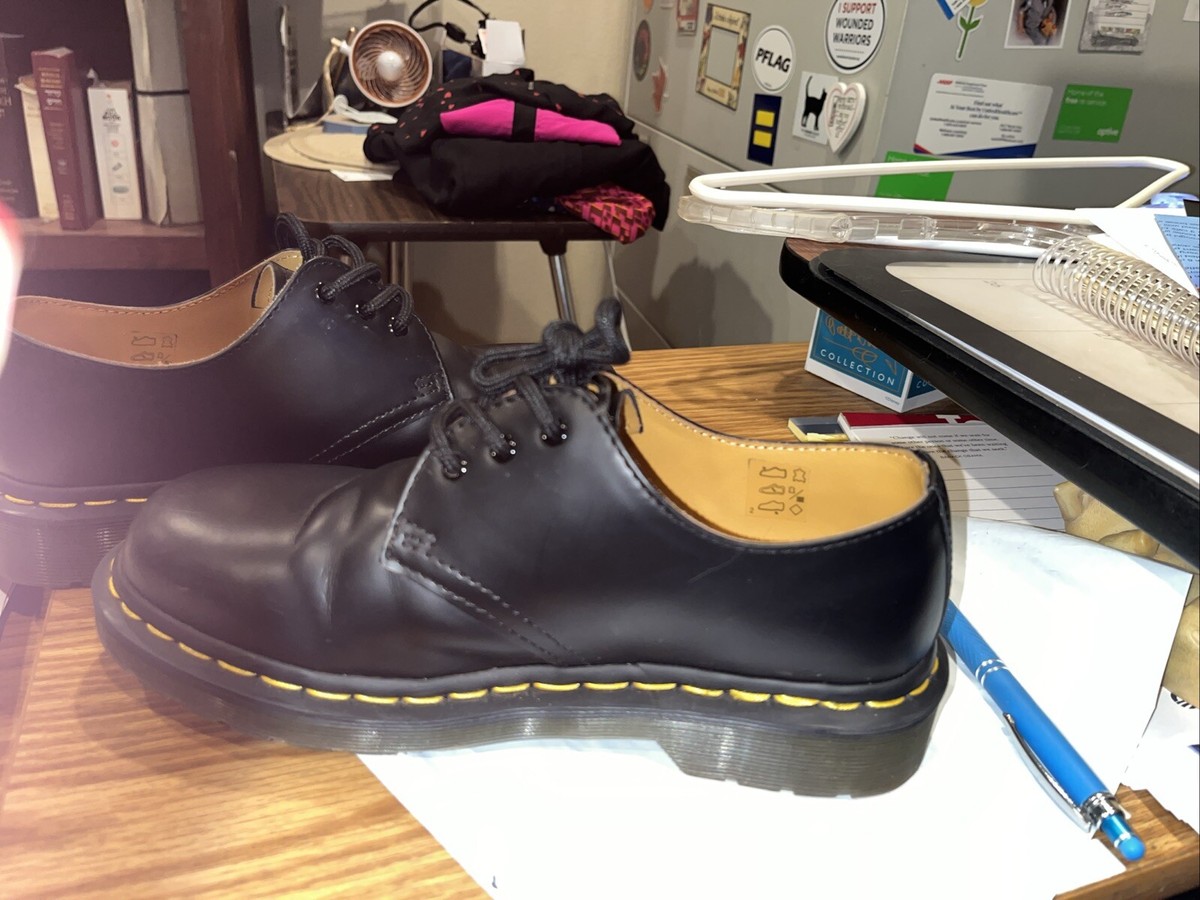 Dr. Martens 11838 ローファー US 11 Dr Martens Mens Black Leather Casual Oxfords Lace Up Shoes