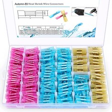 Heat Shrink Butt Splice Wire Connector Insulated Waterproof Crimp Terminals kit