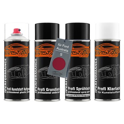 Autolack Spraydosen Set Kunststoff für Ford Australia S Federation Red Metallic