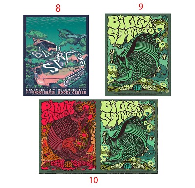 Billy Strings Dec 13-14 2024 Austin TX Poster, Dec 12 Dickies Arena Poster