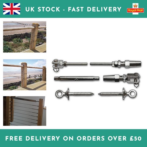 SelfAssembly 4mm Wire Kit For Timber Handrail Balustrade eBay