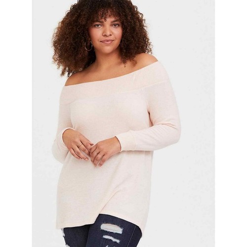 Torrid Super Soft Knit Cozy Pink Off 